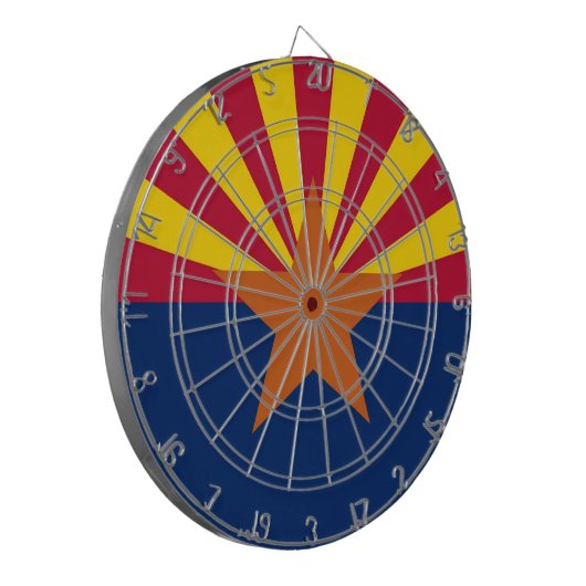 Dartboard mit Flagge von Arizona, USA Dartscheibe (Vorderseite Links)