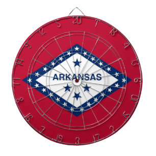 Dartboard mit Flagge von Arkansas, USA Dartscheibe