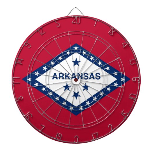 Dartboard mit Flagge von Arkansas, USA Dartscheibe (vorne)
