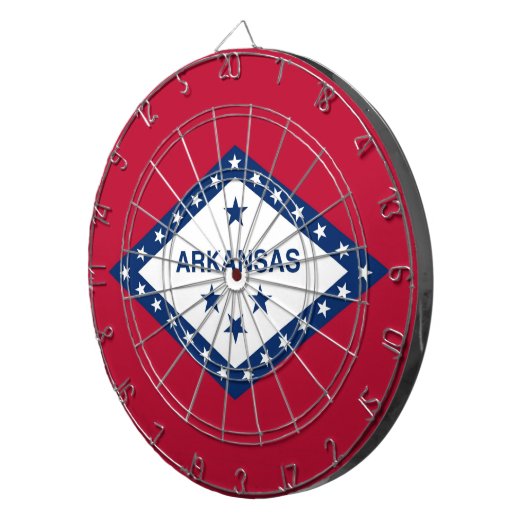 Dartboard mit Flagge von Arkansas, USA Dartscheibe (Vorderseite rechts)