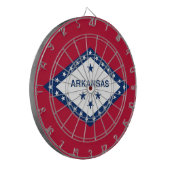 Dartboard mit Flagge von Arkansas, USA Dartscheibe (Vorderseite Links)