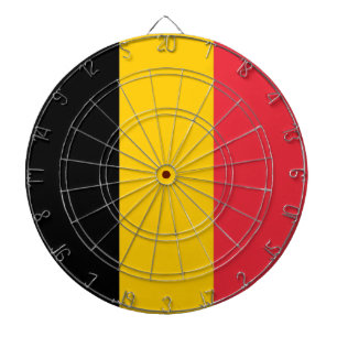 Dartboard mit Flagge von Belgien Dartscheibe