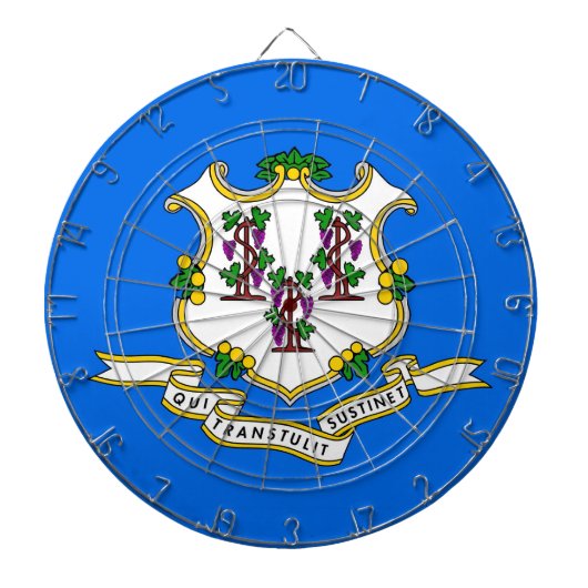 Dartboard mit Flagge von Connecticut, USA Dartscheibe (vorne)