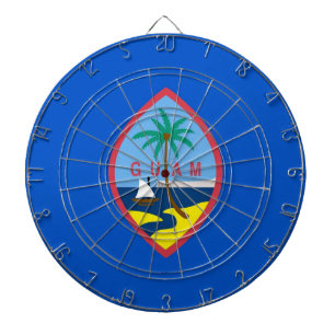 Dartboard mit Flagge von Guam, USA Dartscheibe