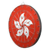 Dartboard mit Flagge von Hongkong, China Dartscheibe (Vorderseite rechts)