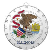 Dartboard mit Flagge von Illinois, USA Dartscheibe (vorne)