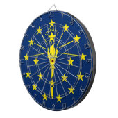 Dartboard mit Flagge von Indiana, USA Dartscheibe (Vorderseite rechts)