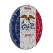 Dartboard mit Flagge von Iowa, USA Dartscheibe (Vorderseite Links)