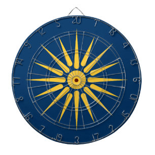 Dartboard mit Flagge von Makedonien, Griechenland Dartscheibe