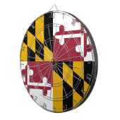 Dartboard mit Flagge von Maryland, USA Dartscheibe (Vorderseite rechts)