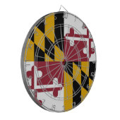 Dartboard mit Flagge von Maryland, USA Dartscheibe (Vorderseite Links)