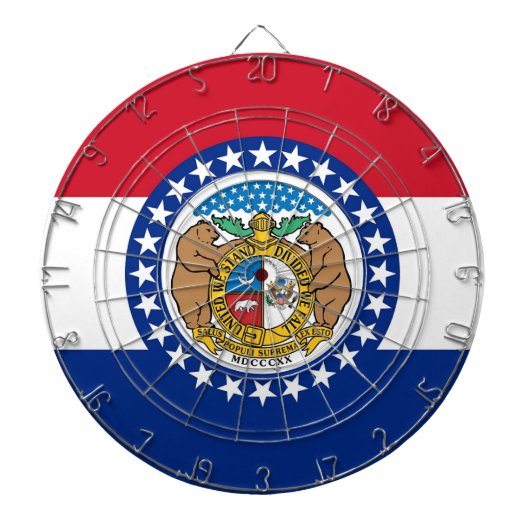 Dartboard mit Flagge von Missouri, USA Dartscheibe (vorne)