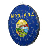 Dartboard mit Flagge von Montana, USA Dartscheibe (Vorderseite rechts)