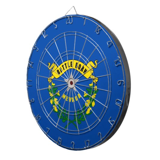 Dartboard mit Flagge von Nevada, USA Dartscheibe (Vorderseite rechts)