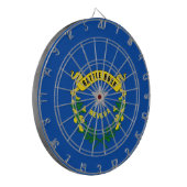 Dartboard mit Flagge von Nevada, USA Dartscheibe (Vorderseite Links)