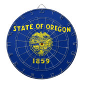 Dartboard mit Flagge von Oregon, USA Dartscheibe (vorne)