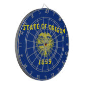 Dartboard mit Flagge von Oregon, USA Dartscheibe (Vorderseite Links)