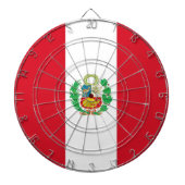 Dartboard mit Flagge von Peru Dartscheibe (vorne)
