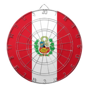 Dartboard mit Flagge von Peru Dartscheibe