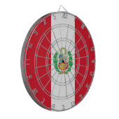 Dartboard mit Flagge von Peru Dartscheibe (Vorderseite Links)