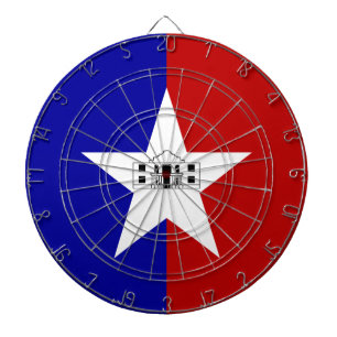 Dartboard mit Flagge von San Antonio City, USA Dartscheibe