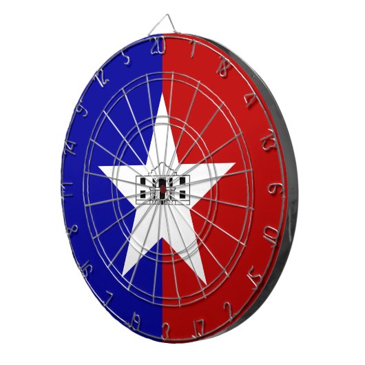 Dartboard mit Flagge von San Antonio City, USA Dartscheibe (Vorderseite rechts)