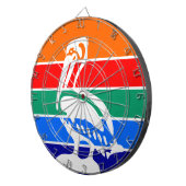 Dartboard mit Flagge von St. Petersburg, Florida Dartscheibe (Vorderseite rechts)