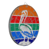 Dartboard mit Flagge von St. Petersburg, Florida Dartscheibe (Vorderseite Links)