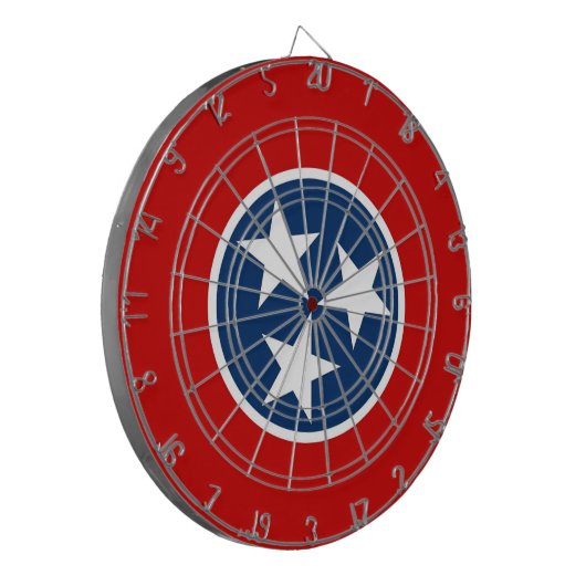 Dartboard mit Flagge von Tennessee, USA Dartscheibe (Vorderseite Links)