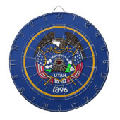 Dartboard mit Flagge von Utah, USA Dartscheibe (vorne)