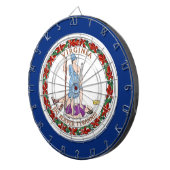 Dartboard mit Flagge von Virginia, USA Dartscheibe (Vorderseite rechts)