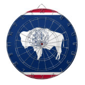 Dartboard mit Flagge von Wyoming, USA Dartscheibe (vorne)