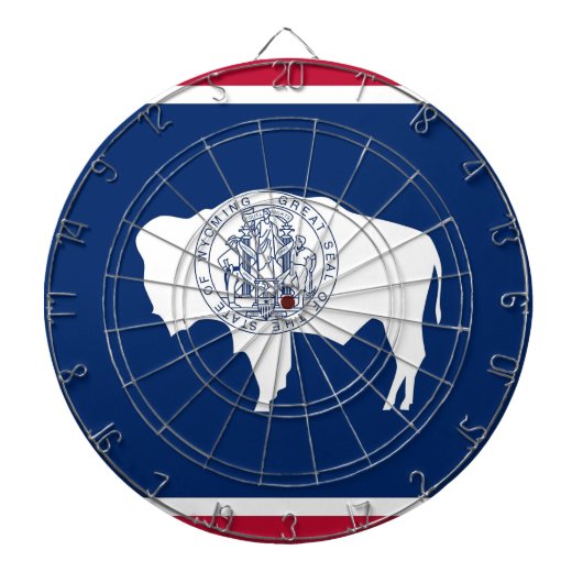 Dartboard mit Flagge von Wyoming, USA Dartscheibe (vorne)