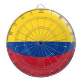 Dartboard mit kolumbianischer Flagge 6 Pfeile Dartscheibe (vorne)