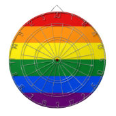 Dartboard mit LGBT-Regenbogenfarben Dartscheibe (vorne)