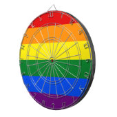 Dartboard mit LGBT-Regenbogenfarben Dartscheibe (Vorderseite rechts)