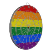 Dartboard mit LGBT-Regenbogenfarben Dartscheibe (Vorderseite Links)