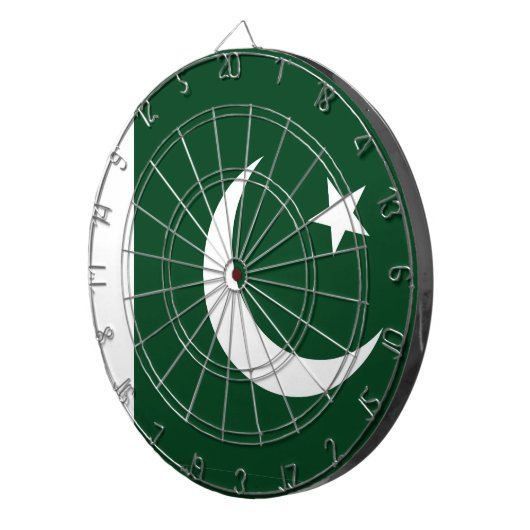 Dartboard mit pakistanischer Flagge Dartscheibe (Vorderseite rechts)