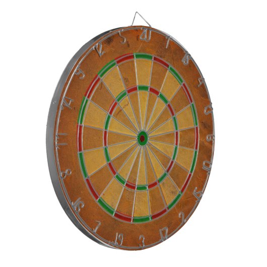 DARTBOARD ORANGE WORT AUSSICHTEN DARTSCHEIBE (Vorderseite Links)