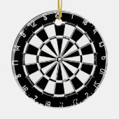 Dartboard-Ornament-Dekoration mit individueller Fa Keramik Ornament (Vorne)