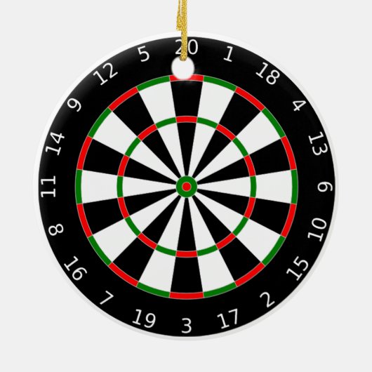 Dartboard-Ornament Keramikornament (Hinten)