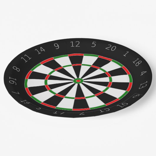 Dartboard-PapierTeller Pappteller (Schrägansicht)