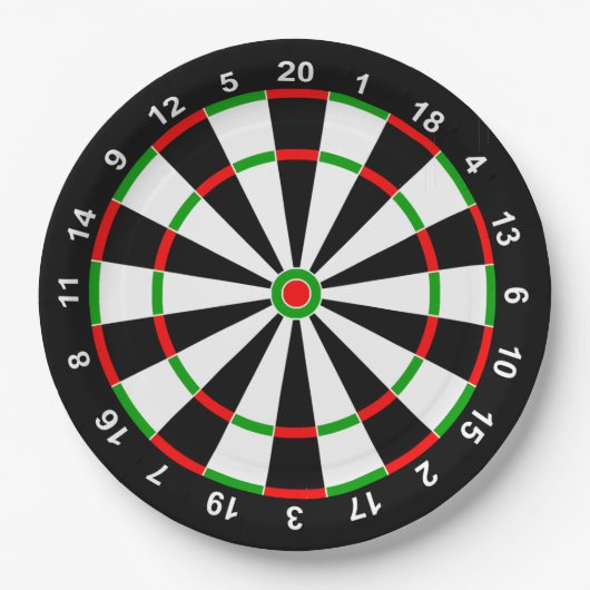 Dartboard Pappteller (Vorderseite)