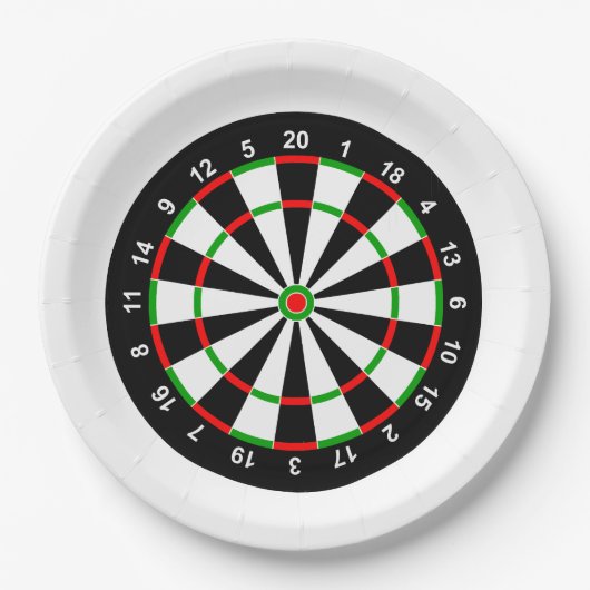 Dartboard Pappteller (Vorderseite)