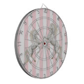 Dartboard Pink White Stripe Weißes Pferd Dartscheibe (Vorderseite Links)