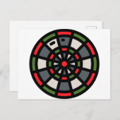 Dartboard Postkarte (Vorne/Hinten)