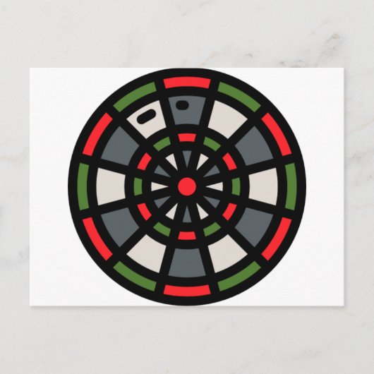 Dartboard Postkarte (Vorderseite)