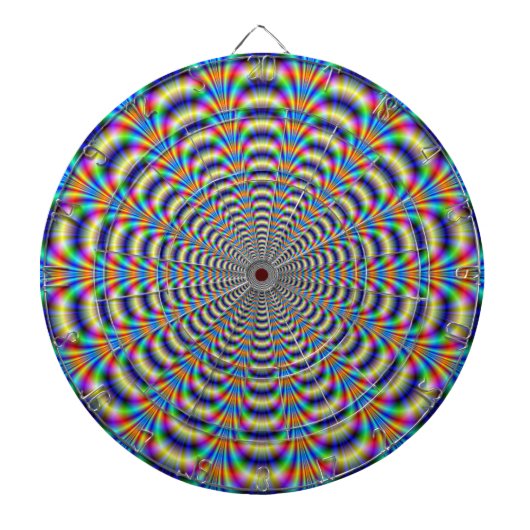 Dartboard Psychedelic Ringed Puls Dartscheibe (vorne)