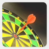 Dartboard Quadratischer Aufkleber (Vorderseite)