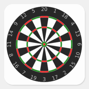 Dartboard Quadratischer Aufkleber